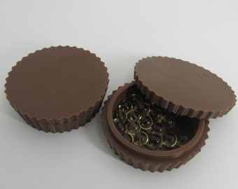 Peanut Butter Cup Pill Container, Pill Case, Jewelry Container
