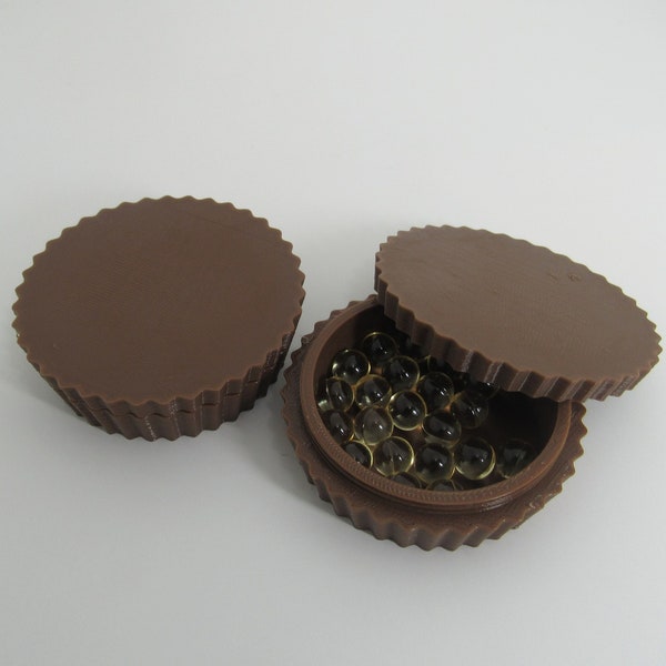 Peanut Butter Cup Pill Container, Pill Case, Jewelry Container