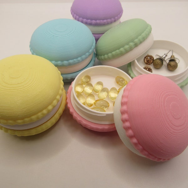 Macaron Pillendose, Pillendose, Schmuckdose