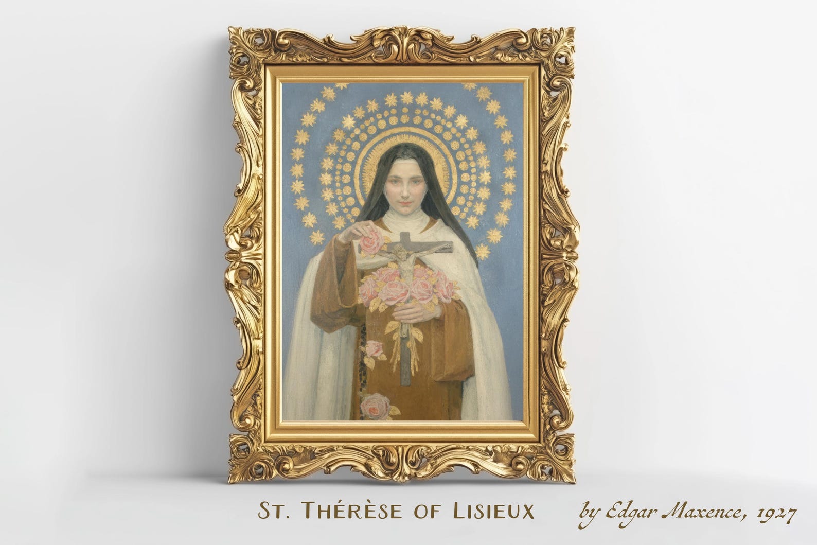 St. Therese of Lisieux Confirmation Gift | Vintage Catholic Wall Art ...