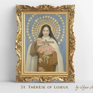 St. Thérèse of Lisieux art print by Edgar Maxence, circa 1927