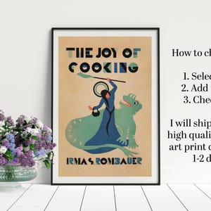 Vintage art print of Saint Martha slaying a dragon from the 1931 Joy of Cooking first edition cover