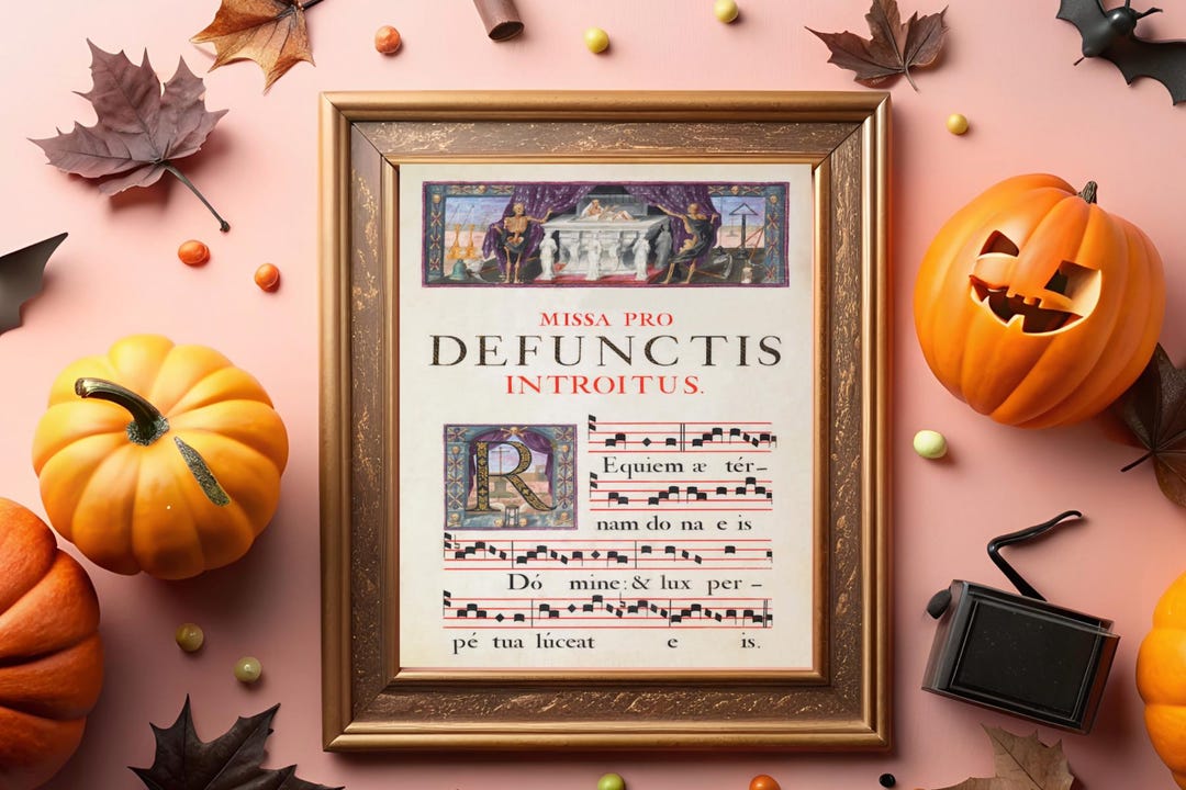 Gregorian Chant Requiem Aeternum Art Print | Catholic Art Print ...