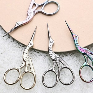 Stork Embroidery & Sewing Scissors || Embroidery Scissors || Quality Sharp Blades || Crafting Scissors