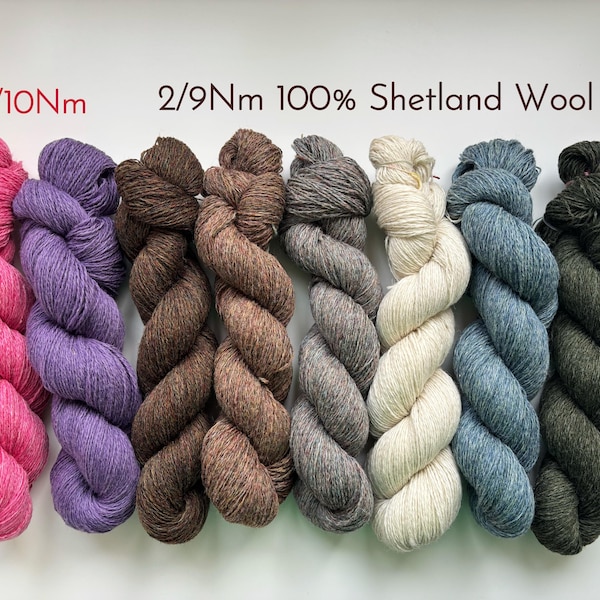 Shetland Wool Yarn: 100% Wool, 2-Ply, Knitting & Crochet
