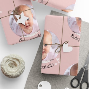 Personalized Photo Wrapping Paper, Custom Gift Wrap With Picture, Unique Birthday Wrap, Baby Shower Gift Wrap, Funny Anniversary Present