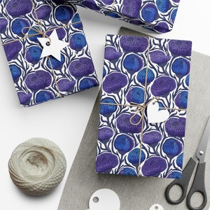 Blue floral gift wrap, elegant flower wrapping paper, botanical gift wrap, stylish blue wrapping, premium floral wrapping paper, Blue flower