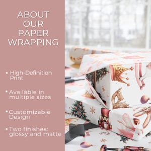 Nutcracker Wrapping Paper – Vintage Christmas Gift Wrap, Elegant Holiday Nutcracker Gift Wrap, Custom Christmas Wrapping Paper image 10