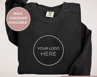 Custom Comfort Colors Sweatshirt, Your Design Here Company Logo Crewneck, Personalized Business Brand Shirt, Team Matching Gift