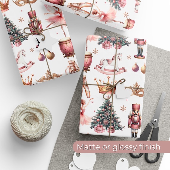 Nutcracker Wrapping Paper – Vintage Christmas Gift Wrap, Elegant Holiday Nutcracker Gift Wrap, Custom Christmas Wrapping Paper