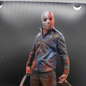 Friday the 13th Jason Voorhees Horror Movie Figure, 3D printed hand painted Jason Voorhees figure