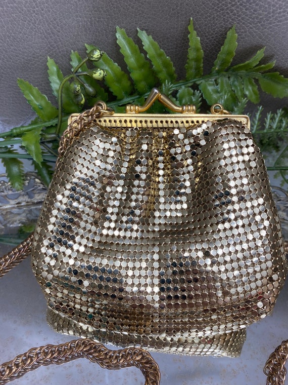 Vintage Whiting & Davis Gold Mesh Evening Bag - image 2