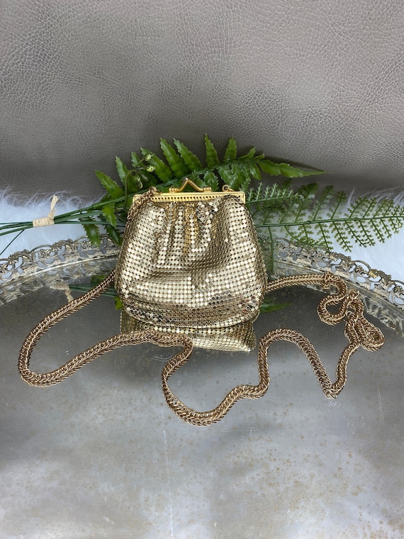 Vintage Whiting & Davis Gold Mesh Evening Bag - image 1