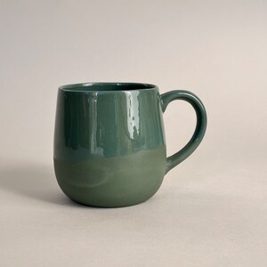 Porcelain Coffee Mug Handmade Porcelain Ceramic Mug Forest Green