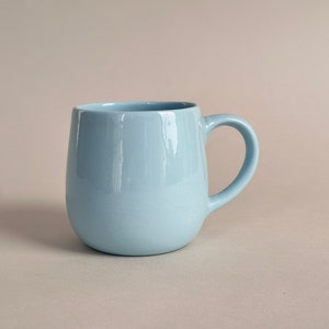 Porcelain Coffee Mug Handmade Porcelain Ceramic Mug Light Blue