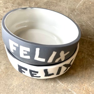 Handcrafted Personalized Porcelain Pet Bowl Made Just for Your Furry Friends image 1