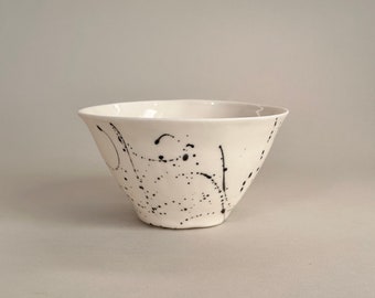 Abstract Handmade Triangle Bowl - Unique Porcelain Ceramic Tableware