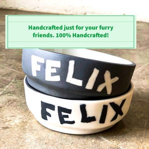 Handcrafted Personalized Porcelain Pet Bowl Made Just for Your Furry Friends image 2