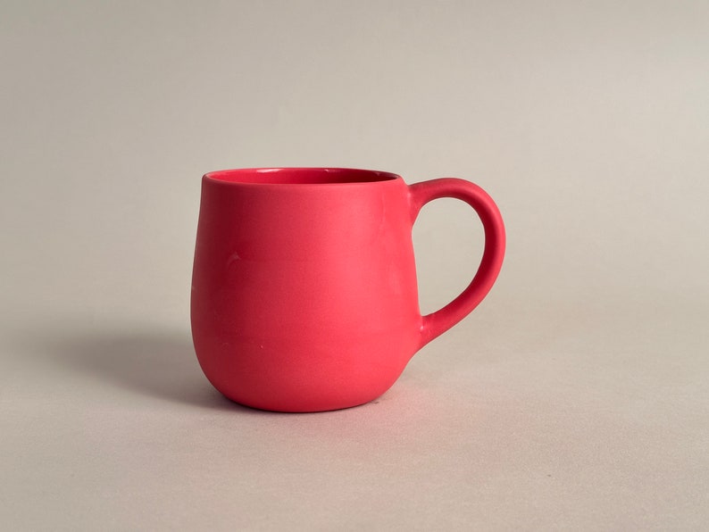 Porcelain Coffee Mug Handmade Porcelain Ceramic Mug Red