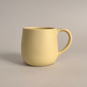 Porcelain Coffee Mug Handmade Porcelain Ceramic Mug Pastel Yellow