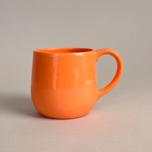 Porcelain Coffee Mug Handmade Porcelain Ceramic Mug Orange