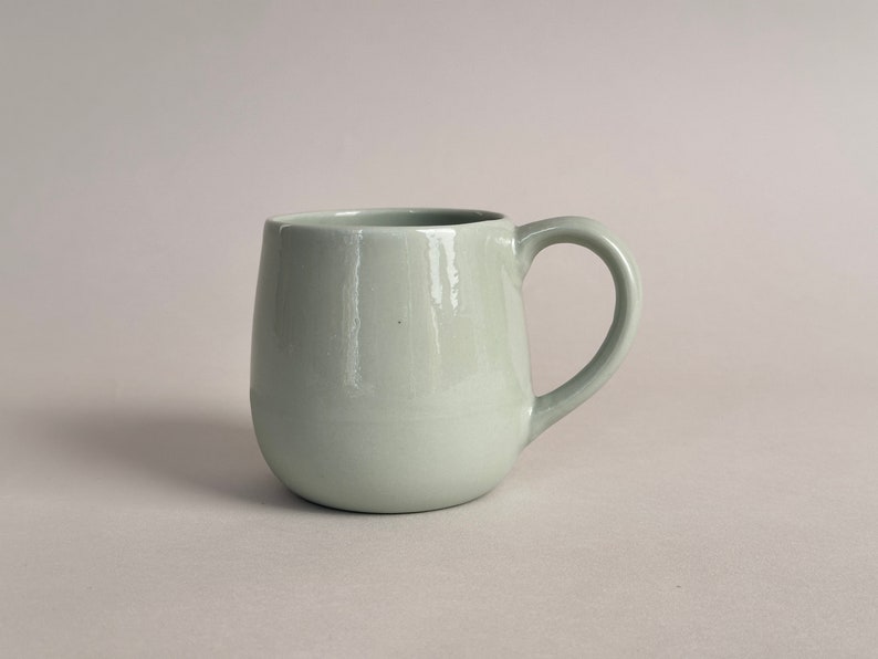 Porcelain Coffee Mug Handmade Porcelain Ceramic Mug Pistachio Green