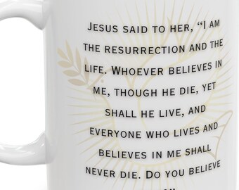 Easter Jesus Resurrection Ceramic Mug, Christian Easter Gift for Family,  Holiday Coffee Cup, Religious Easter Decor, Easter