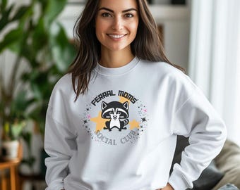 Sudadera unisex del Club Social de Madres Salvajes, regalo para el Día de la Madre o de cumpleaños, jersey de cuello redondo.