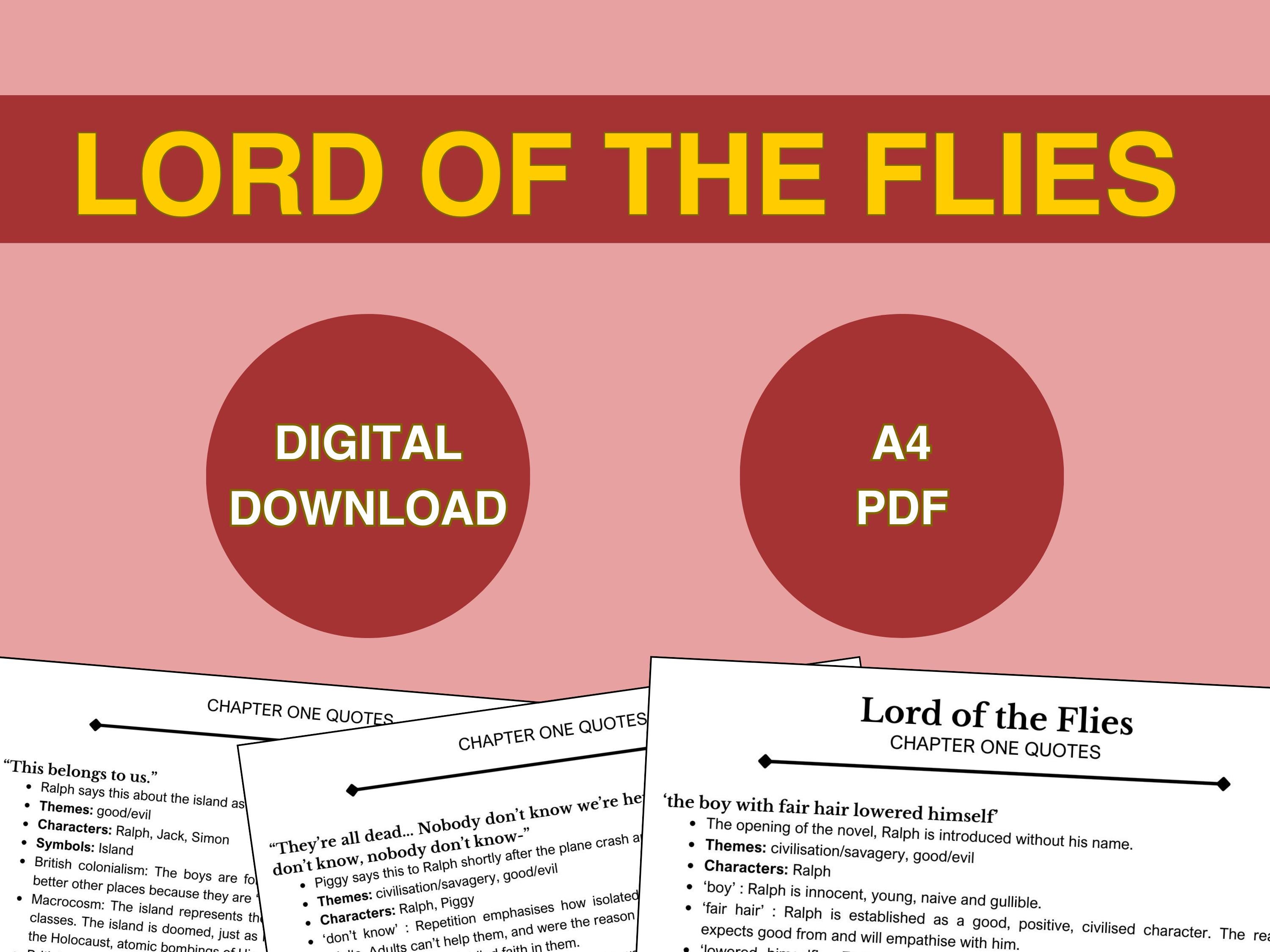 GCSE Lord of the Flies Key Quotes - Etsy, image size:3000x2250