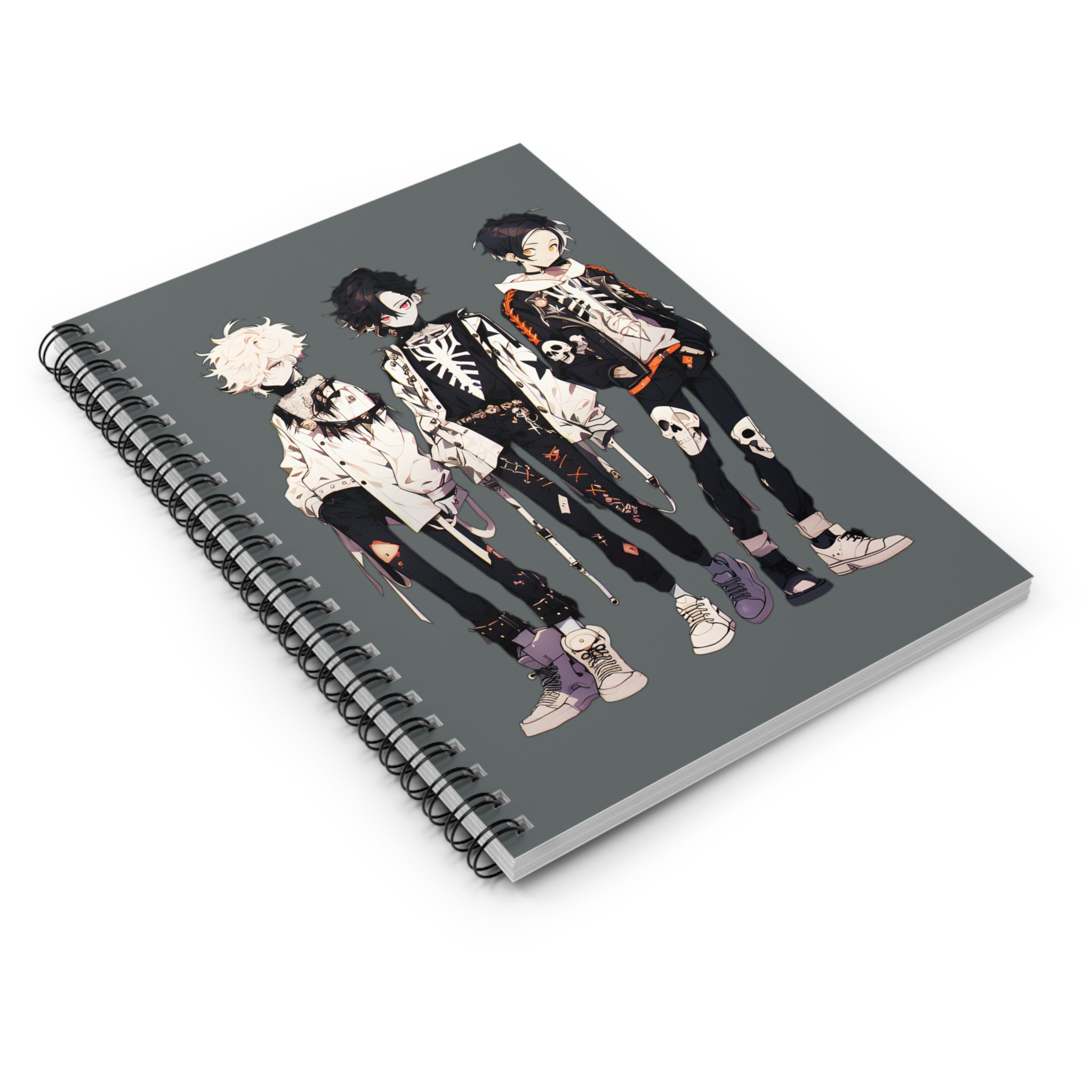 Anime Boy Spiral Notebook for Sale by Dr. Designer