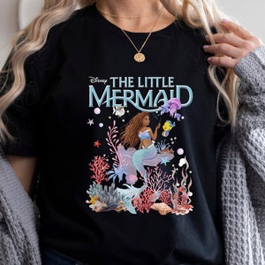 The Little Mermaid T-Shirt, The Little Mermaid Black Tee, Black Girl Magic T-Shirt, Ariel Princess Tee, Disney Kids T-Shirt, Disney Women