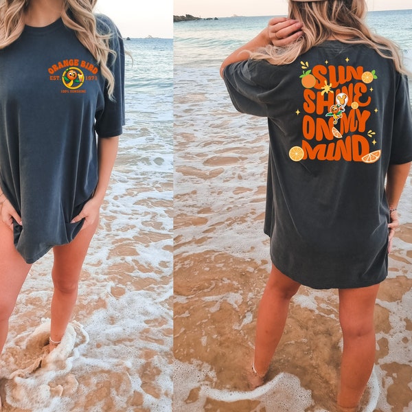 Comfort Colors® Orange Bird Sunshine Shirt, Disney Orange Bird Shirt, Beach Shirt, Summer Vacation Shirt, Flower and Garden Festival 2023