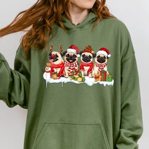 Funny Pug Christmas Sweatshirt, Dog Lover Gift, Pug Mom Sweatshirt, Holiday Hoodie, Christmas Pug Shirt, Christmas Crewneck, Dog Mom Shirt