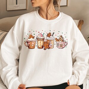 Gingerbread Christmas Coffee Sweatshirt, Christmas Coffee Hoodie, Coffee Lover Gift, Cute Holiday Sweater, Xmas Tee, Christmas Family Shirt