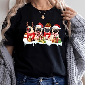 Funny Pug Christmas Shirt, Dog Lover Gift, Pug Mom Shirt, Holiday Shirt, Christmas Pug Shirt, Christmas Crewneck, Dog Mom Shirt