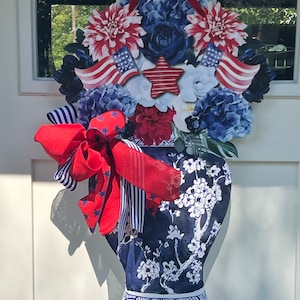 Chinoiserie Patriotic Door Sign – Durable Weather-Resistant PVC