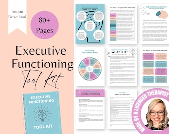 Executive Functioning Workbook ADHD Worksheets Neurodivergent Worksheets Executive Dysfunction Workbook Organization Productivity Workbook