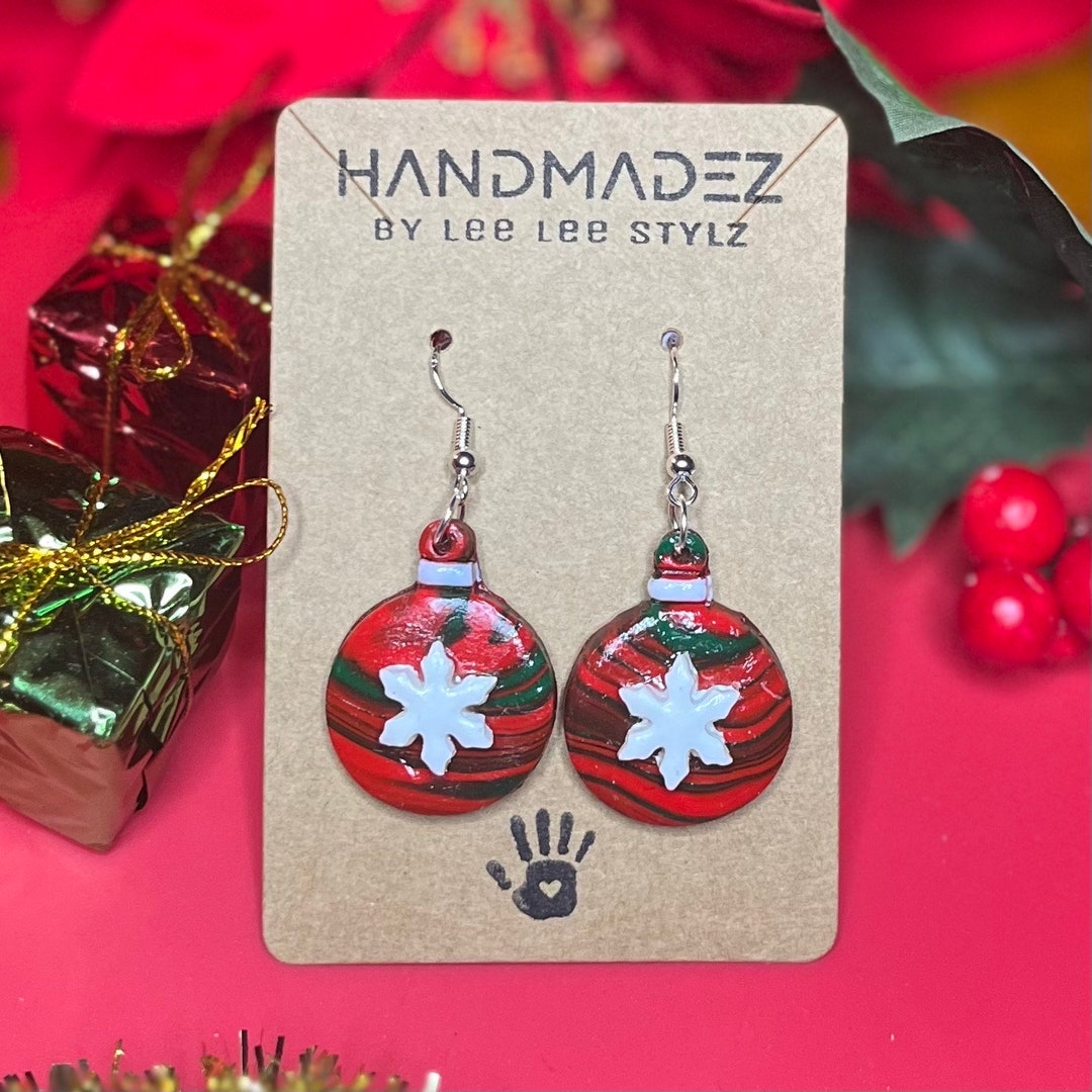 Elegant Acrylic Snowflake Dangle Earrings – Multicolor Rhinestone – Women's Christmas Gift