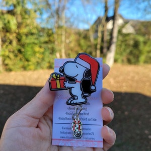 Snoopy Badge Reel, Dog, Festive, House, ID Scan Card Holder, Nurse