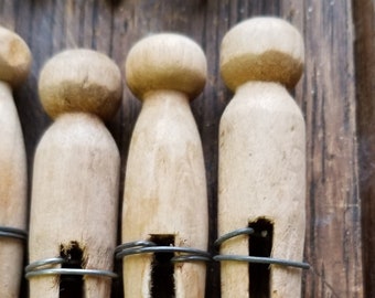 Antique Wooden Clothespins