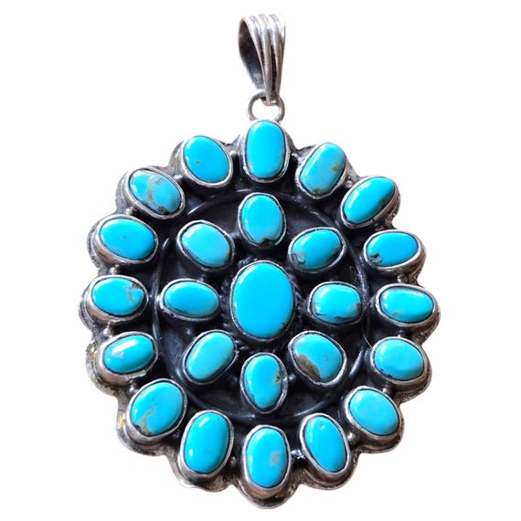 Remarkable Native Native American Navajo Nel Morton Blue Gem Turquoise Sterling Silver Ring Remarkable Native Native American Navajo Nel Morton Blue Gem Turquoise Sterling Silver Ring