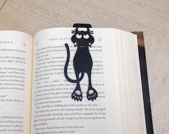 3D Printed Black Cat Bookmark: PLA Page Holder