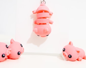 Pink Pig Keychain | Adorable Animal Charm