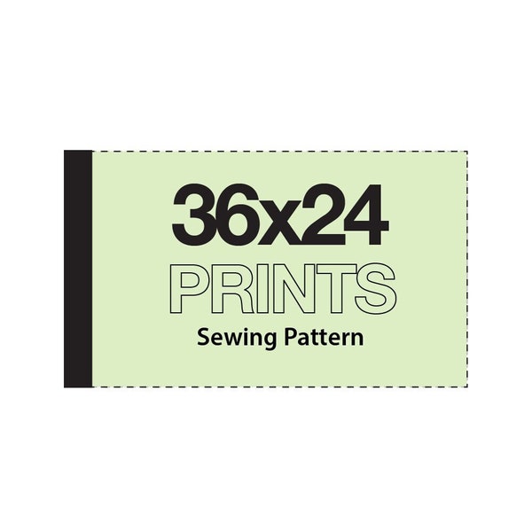 36x24 Sewing Pattern Printing - A0 Copy Shop Sewing Pattern - Custom Pattern Printing - White or Translucent Paper