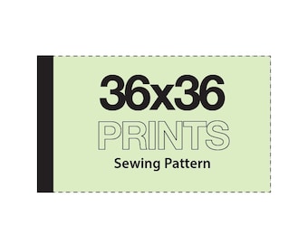 36x36 Sewing Pattern Printing - Copy Shop Sewing Pattern - Custom Pattern Printing - White or Translucent Paper