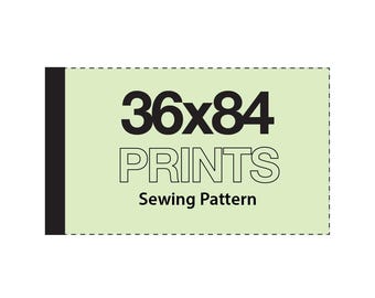 36x84 Sewing Pattern Printing - Copy Shop Sewing Pattern - Custom Pattern Printing - White 20lb Paper