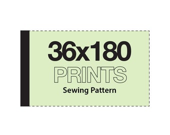 36x180 Sewing Pattern Printing - Copy Shop Sewing Pattern - Custom Pattern Printing - White 20lb Paper