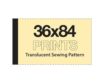 36x84 Translucent Sewing Pattern Printing - Copy Shop Sewing Pattern - Custom Pattern Printing - Sewing Tissue Paper