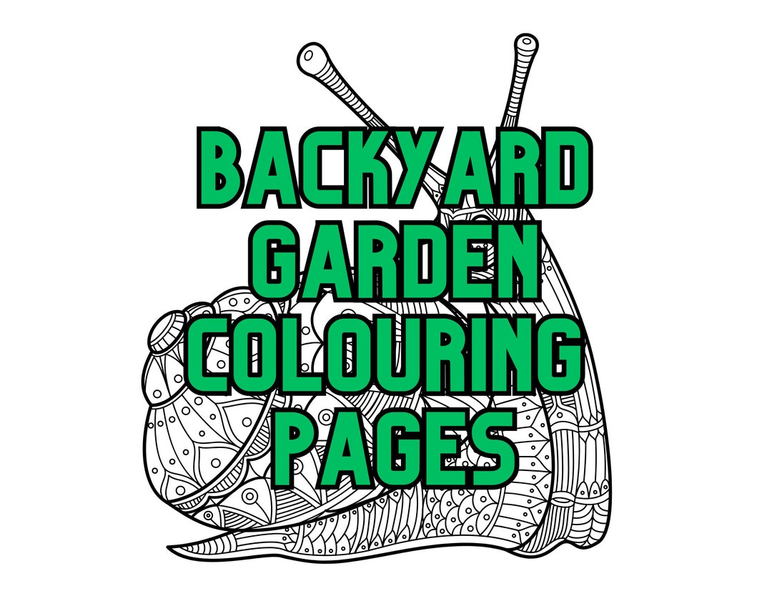 Printable Garden Colouring Pages Etsy