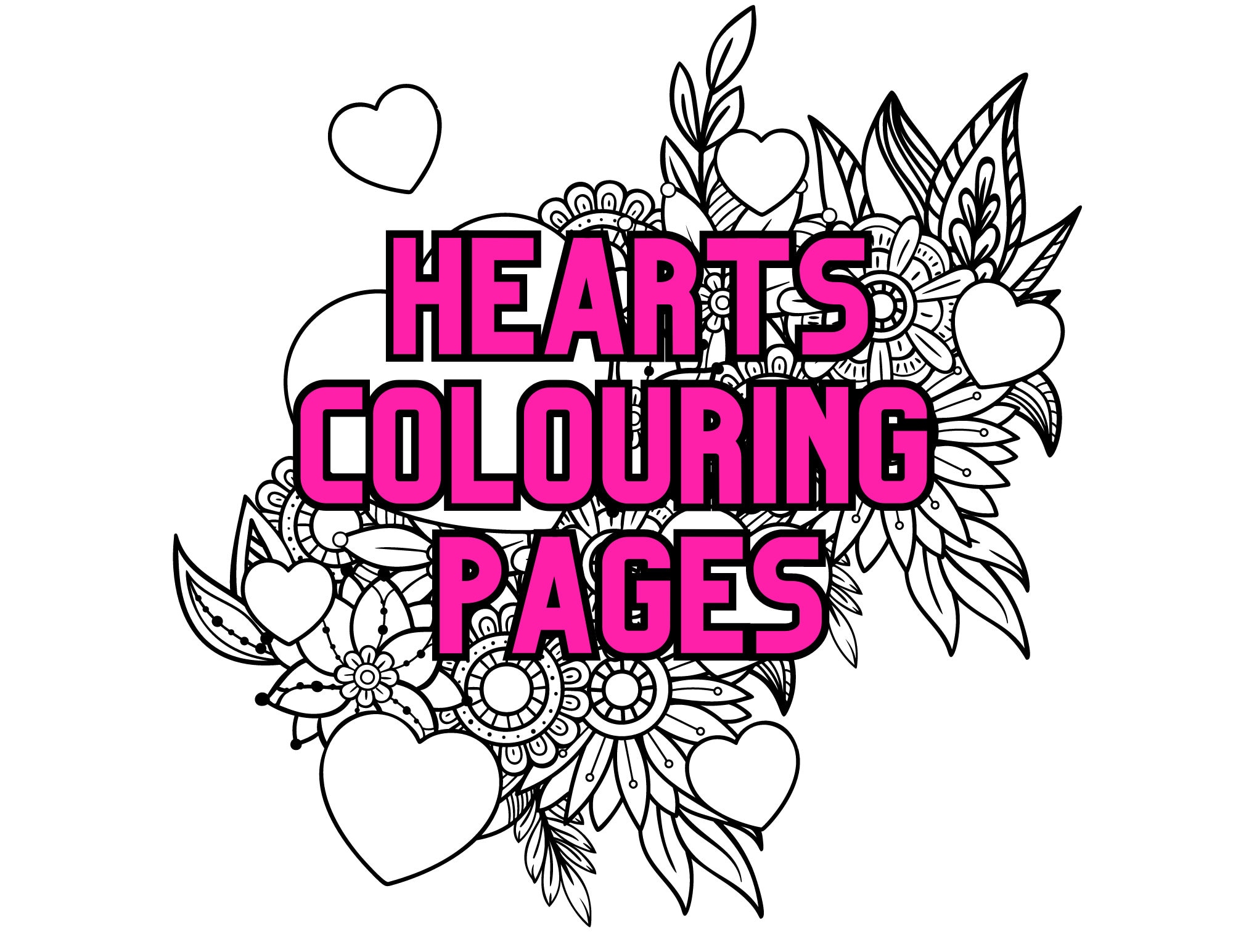 Printable Adult Heart Colouring Pages - Etsy